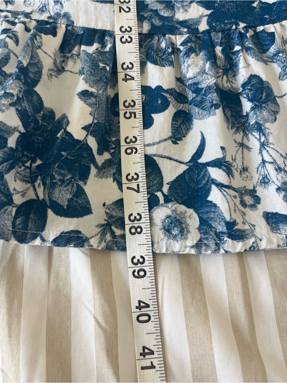 The Drop Blue Floral Smocked Maxi Dress Small Sundress Resort Wear - Picture 6 of 9